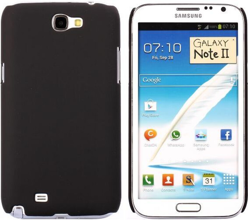Hard Shell (Sort) Samsung Galaxy Note 2 Deksel