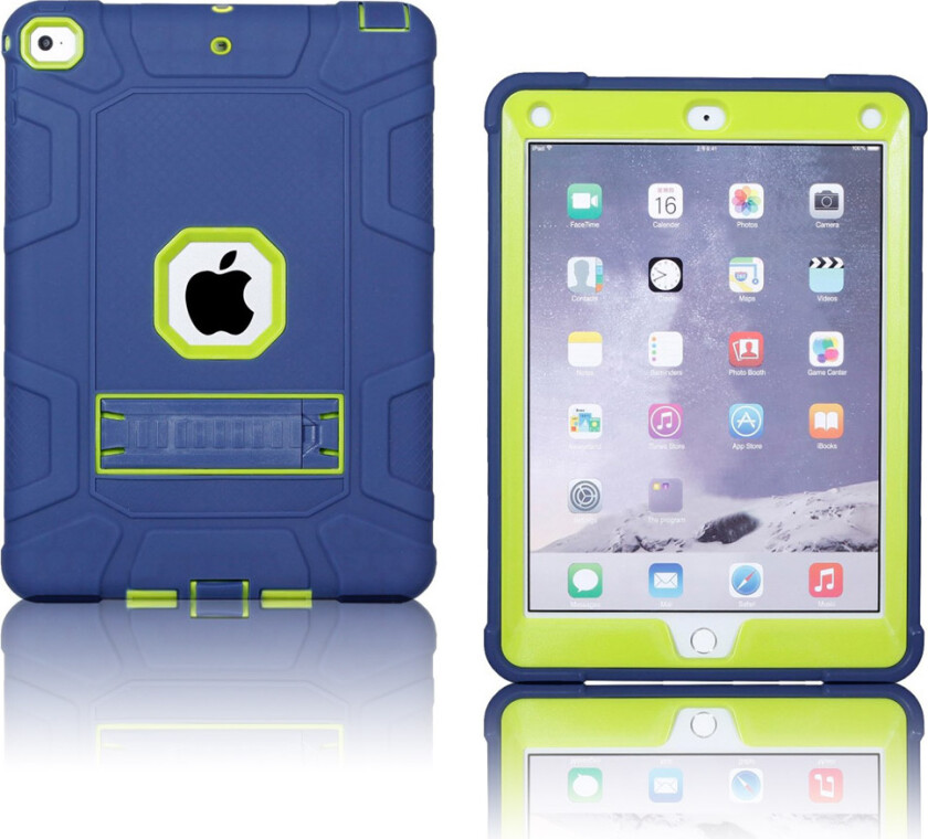 iPad (2018) Deksel laget av plastikk og silikon - Grønn og blå