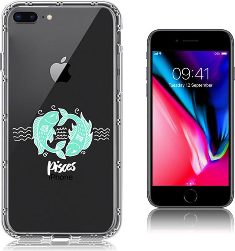 NXE iPhone 7 Plus og 8 Plus Deksel laget av plastikk og silikon - Fiskene