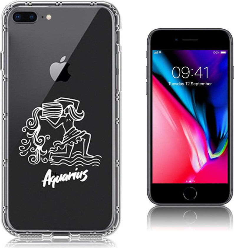 NXE iPhone 7 Plus og 8 Plus Deksel laget av plastikk og silikon - Vannmannen