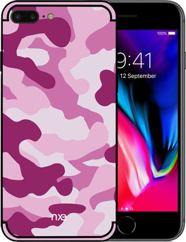 NXE iPhone 7 Plus og 8 Plus Deksel laget av plastikk og silikon - Rosa