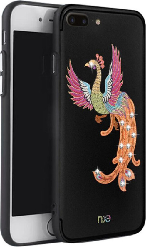 iPhone 7 Plus og 8 Plus Deksel laget av silikon - Rosa vinger