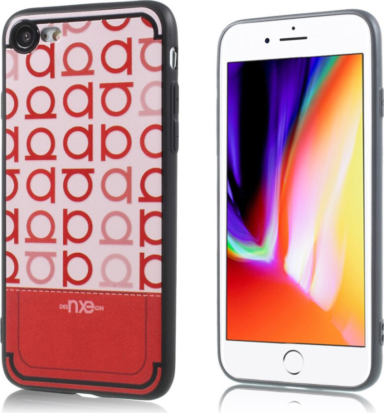 NXE iPhone 7 og 8 Deksel laget av silikon - Rød