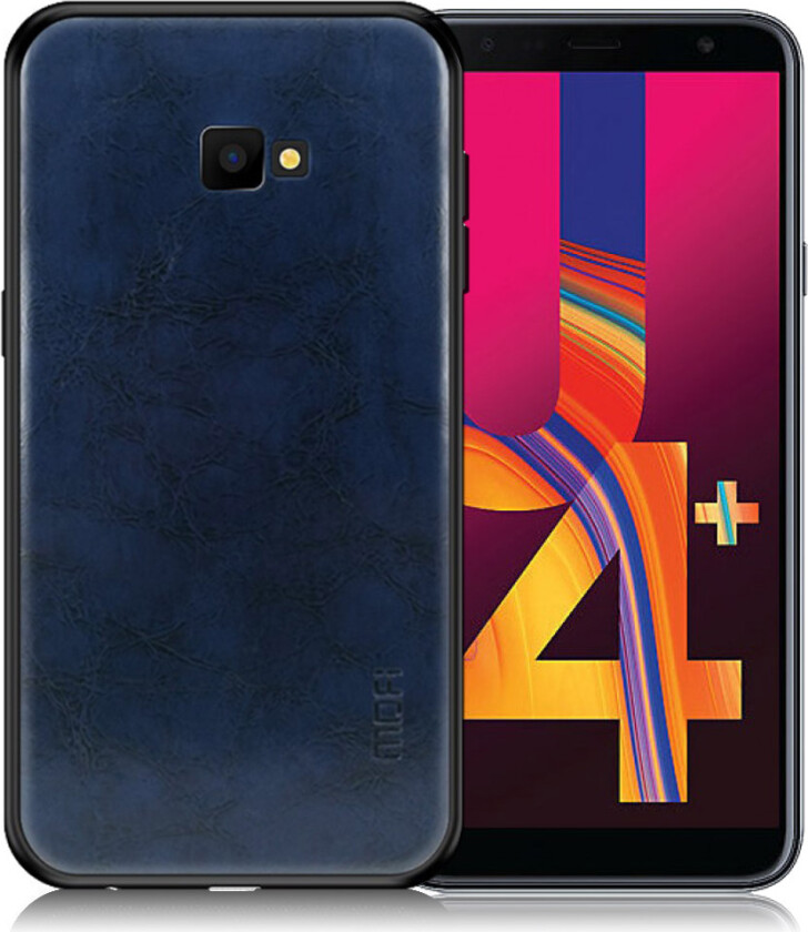 MOFI Samsung Galaxy J4 Plus beskyttelses deksel av hybrid materiale - blå