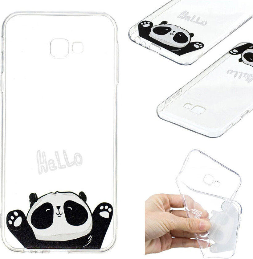 Galaxy J4 Plus beskyttelses deksel av TPU med printet mønster - hello