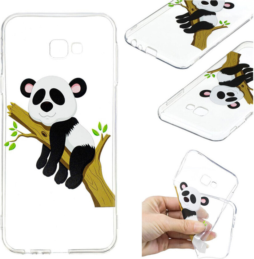 Galaxy J4 Plus beskyttelses deksel av TPU med printet mønster - panda klatrer tre