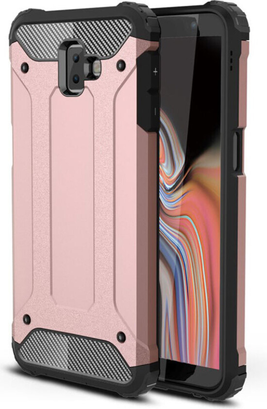 Galaxy J6 Plus beskyttelses deksel av plastikk og TPU - rose gull