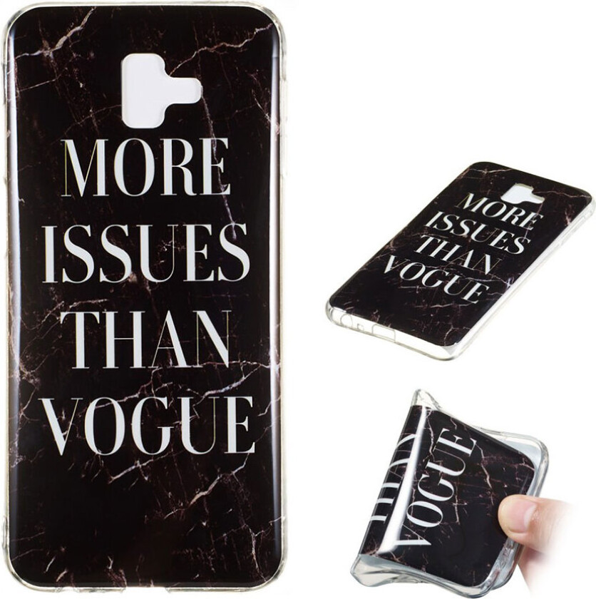 Galaxy J6 Plus beskyttelses deksel av TPU med IMD printet marmor mønstre - stil F