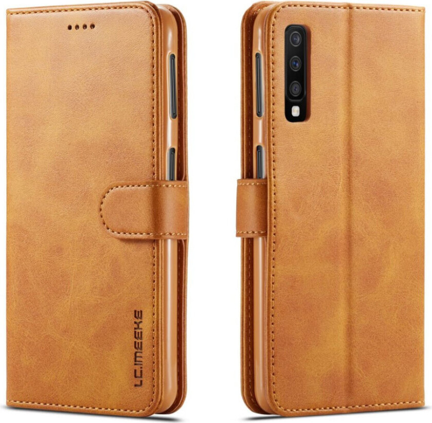 LC IMEEKE Samsung Galaxy A7 beskyttelses deksel av syntetisk skinn - brun