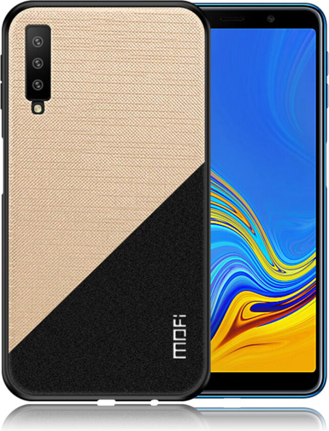 MOFI Samsung Galaxy A7 beskyttelses deksel av hybrid materiale - gull