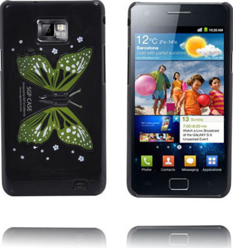 Butterfly Wings - Sammenleggbar Stativ (Sort) Samsung Galaxy S2 Deksel