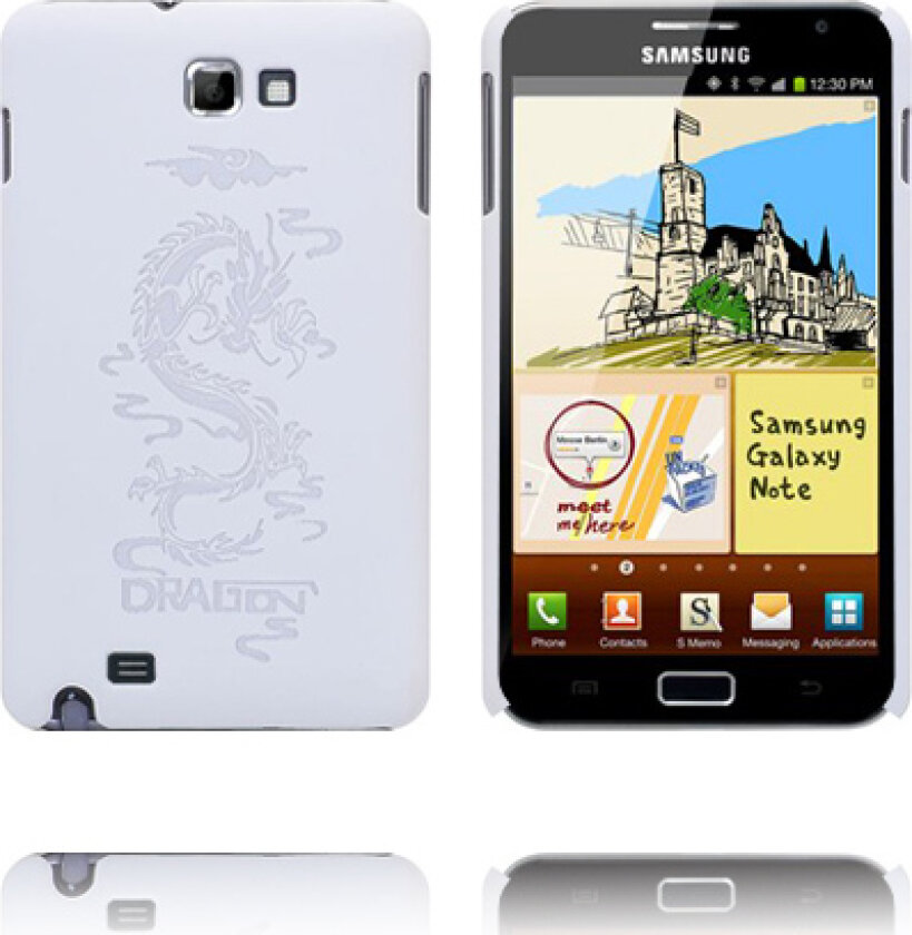 Dragon Mattslipt (Hvit) Samsung Galaxy Note Deksel