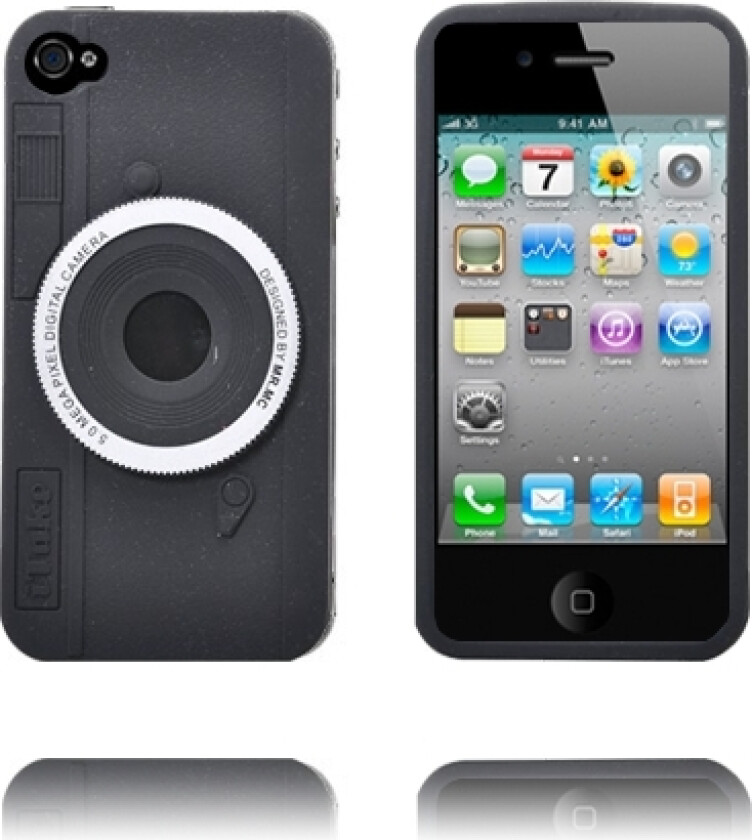 Kamera Deksel (Sort) iPhone 4 Deksel