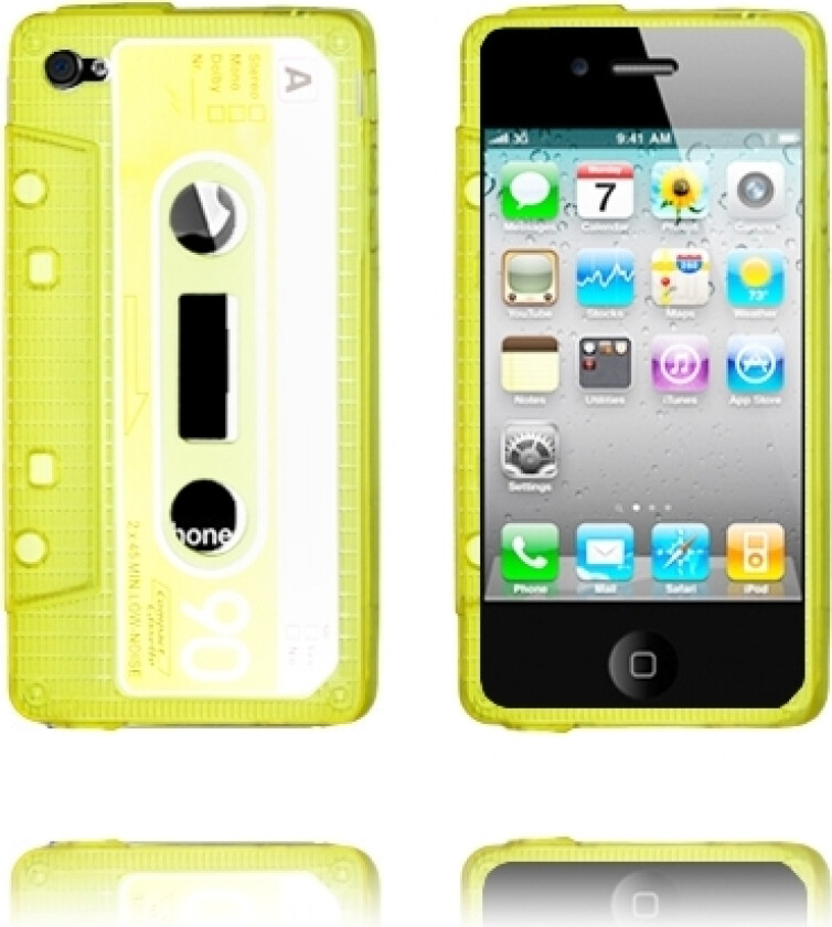 Cassette Deksel Delvis-Gjennomsiktig (Gul) iPhone 4 Deksel