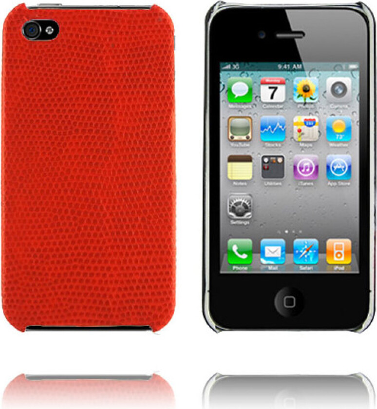 Croco (Rød) iPhone 4 Deksel