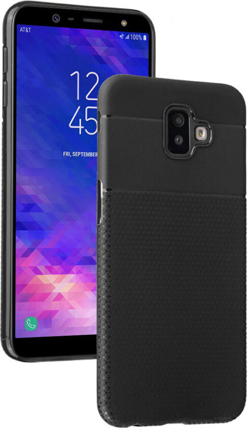 Galaxy J6 Plus beskyttelses deksel av TPU med triangel mønster - svart