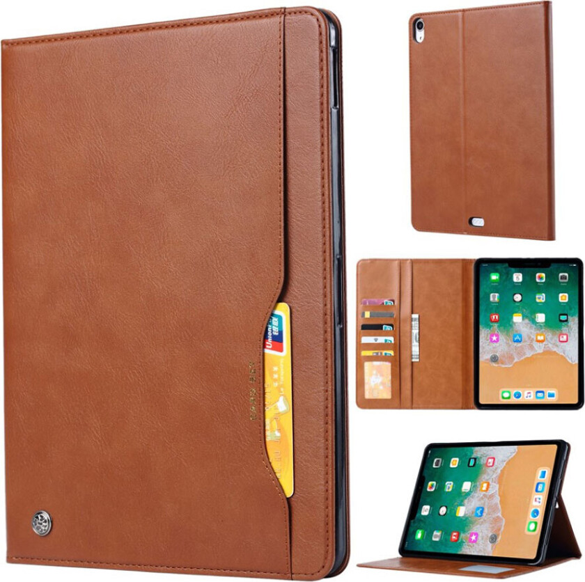 iPad Pro 11 beskyttelses deksel av syntetisk skinn - brun