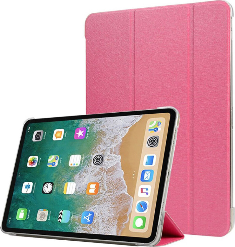 iPad Pro 11 beskyttelses deksel av syntetisk skinn med 3 delsers stativ - rose