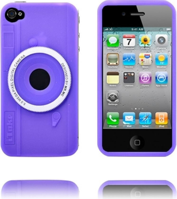 Kamera Deksel (Lilla) iPhone 4 Deksel
