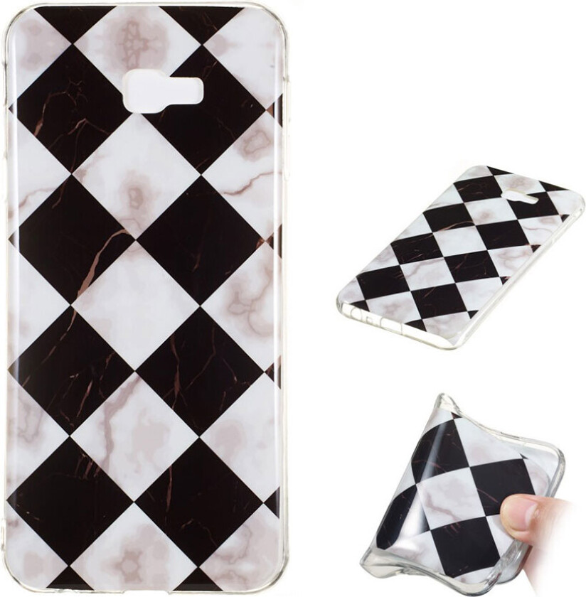 Galaxy J4 Plus beskyttelses deksel av TPU med IMD marmor printet mønster - stil C