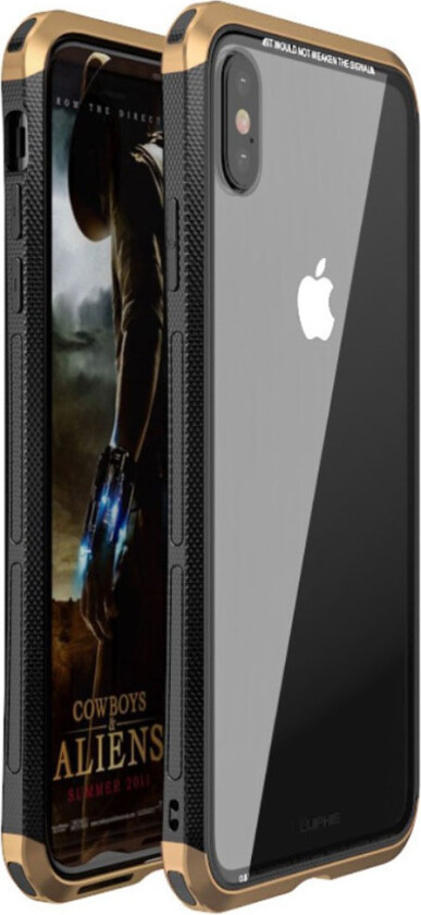 LUPHIE iPhone Xs Max beskyttelses deksel av hybrid materiale - gull