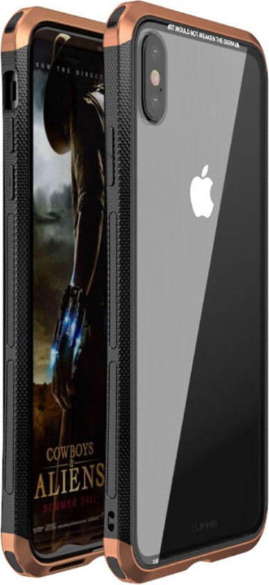 LUPHIE iPhone Xs Max beskyttelses deksel av hybrid materiale - brun