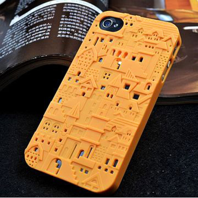 City 3D (Oransje) iPhone 4S Deksel