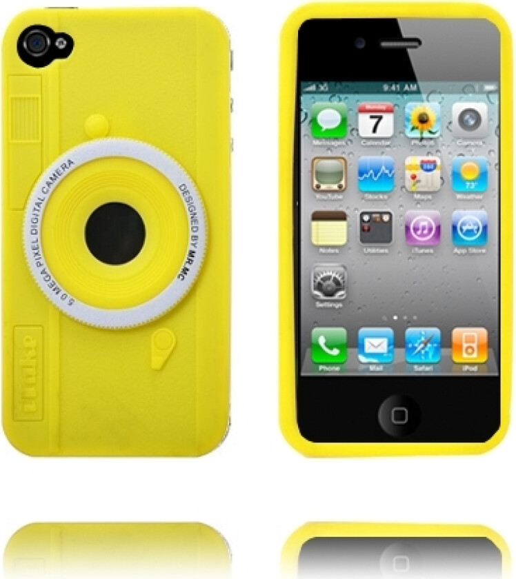 Kamera Deksel (Gul) iPhone 4 Deksel