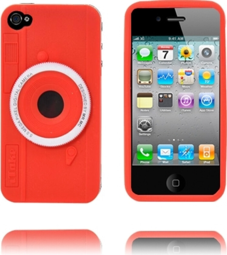 Kamera Deksel (Rød) iPhone 4 Deksel