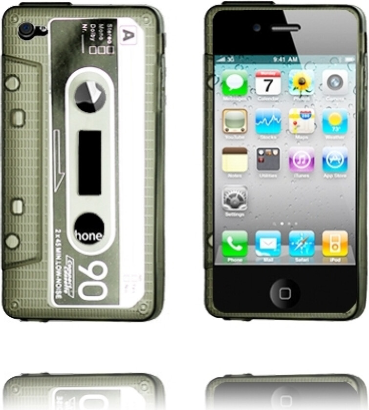 Cassette Deksel Delvis-Gjennomsiktig (Grå) iPhone 4 Deksel