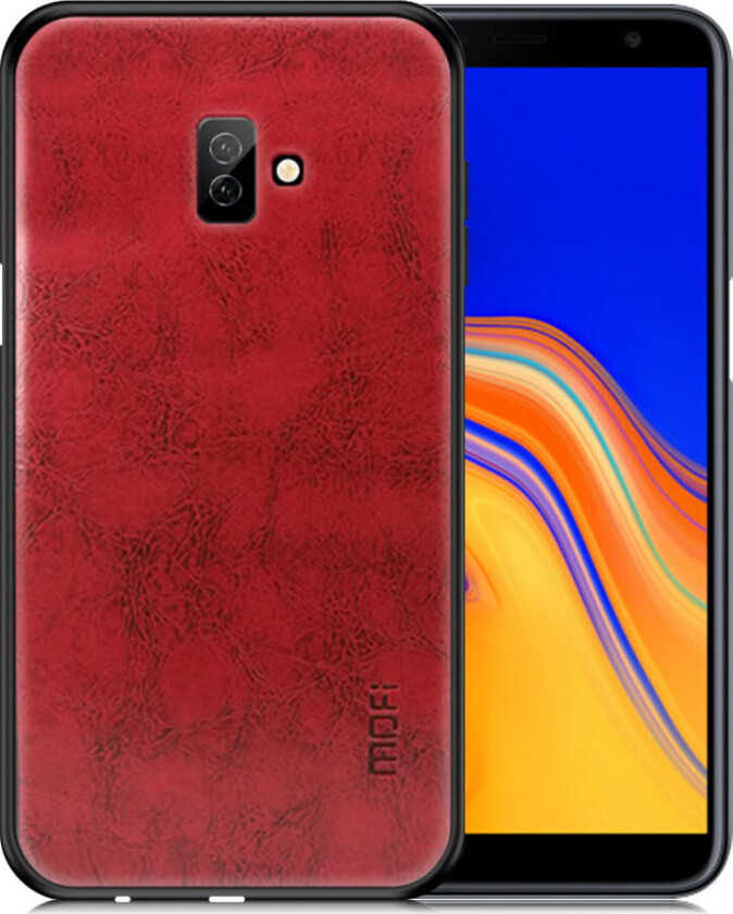MOFI Samsung Galaxy J6 Plus beskyttelses deksel av hybrid materiale - rød
