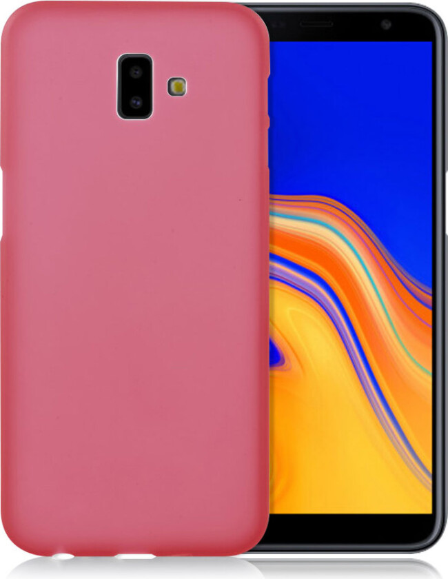 Galaxy J6 Plus beskyttelses deksel av TPU med matt overflate - rød