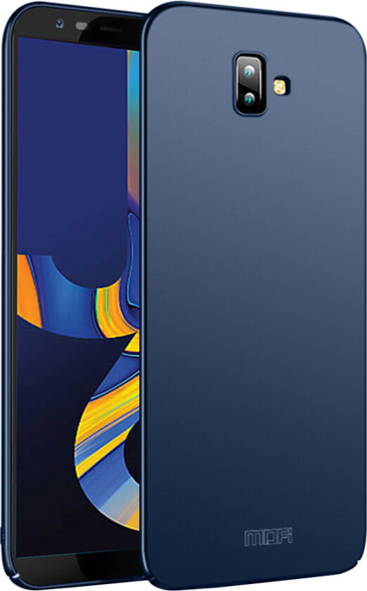 MOFI Samsung Galaxy J6 Plus beskyttelses deksel av plastikk med matt overflate - mørke blå