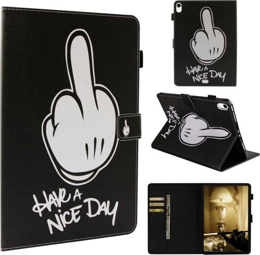 iPad Pro 11 beskyttelses deksel av syntetisk skinn med printet mønster - ha en god dag