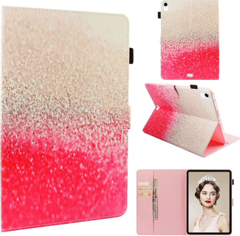 iPad Pro 11 beskyttelses deksel av syntetisk skinn med printet mønster - glittrende sand