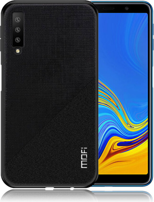 MOFI Samsung Galaxy A7 beskyttelses deksel av hybrid materiale - svart