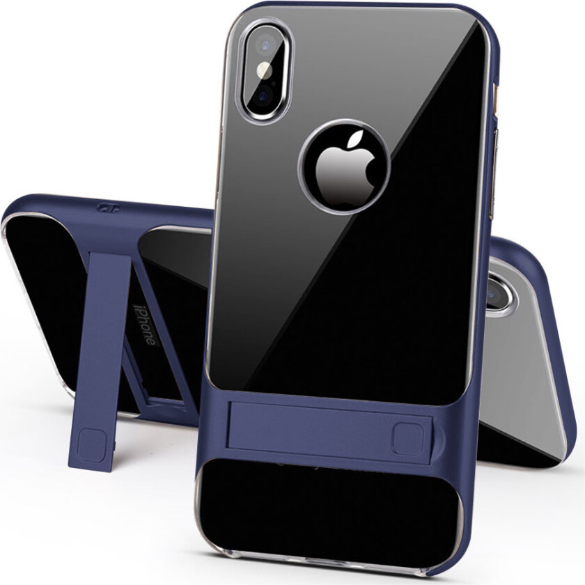 ELEGANCE iPhone Xs Max beskyttelses deksel av hybrid materiale - blå