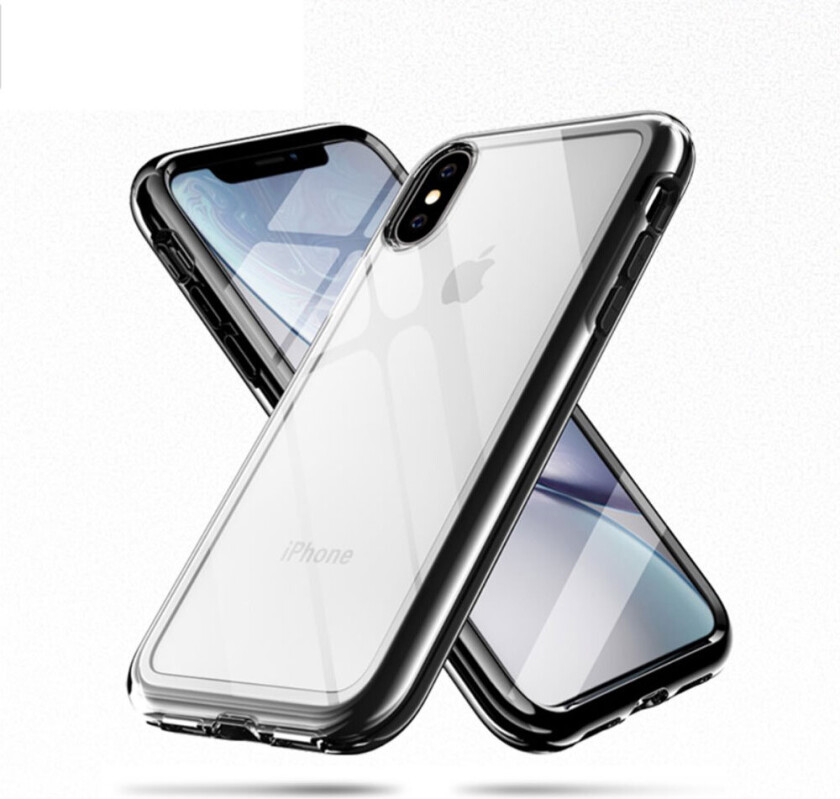 iPhone Xs Max beksyttelses deksel av hybrid materiale - svart