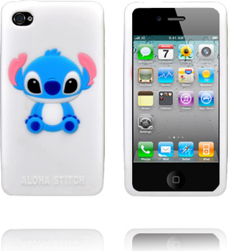 Blue Baby Dog (Hvit) iPhone 4S Deksel