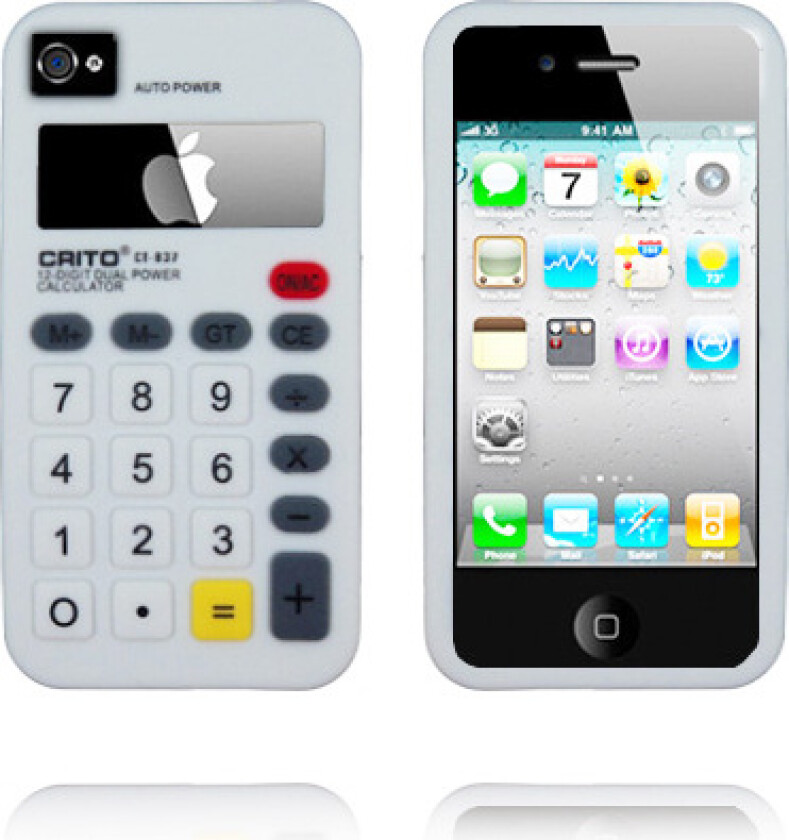 Calculator (Hvit) iPhone 4 Deksel