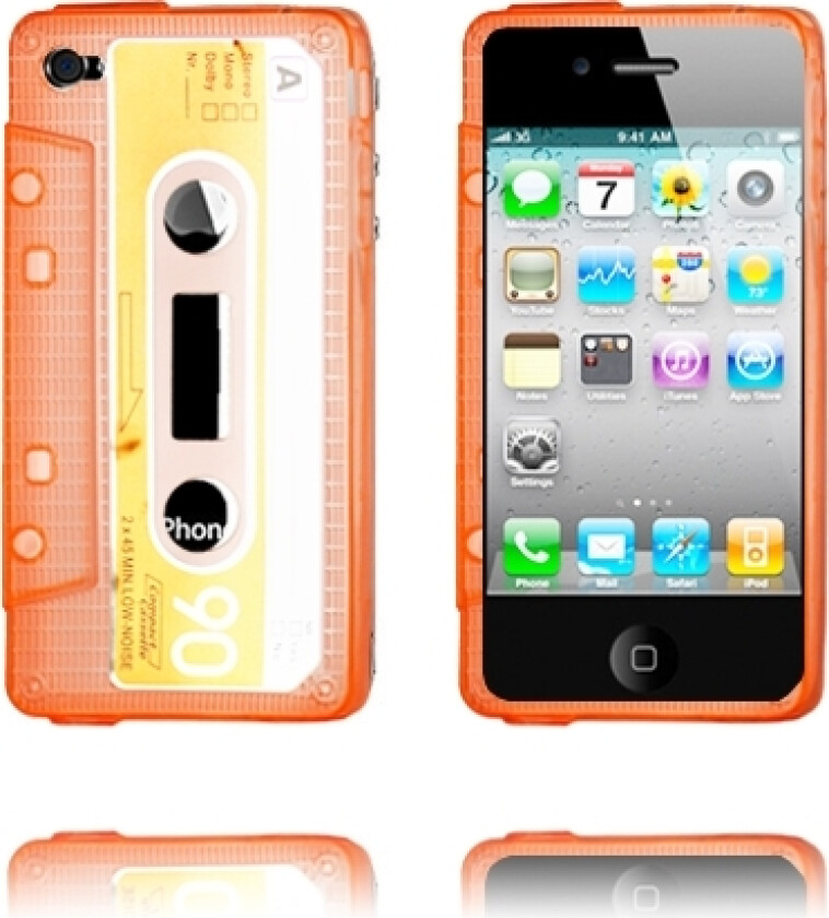 Cassette Deksel Delvis-Gjennomsiktig (Oransje) iPhone 4 Deksel