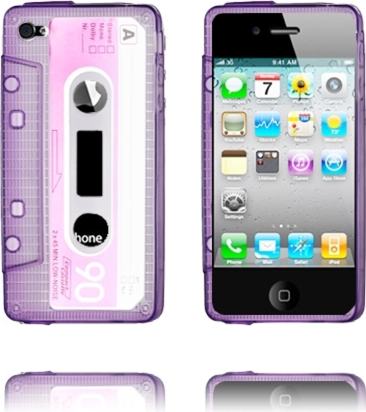 Cassette Deksel Delvis-Gjennomsiktig (Lilla) iPhone 4 Deksel