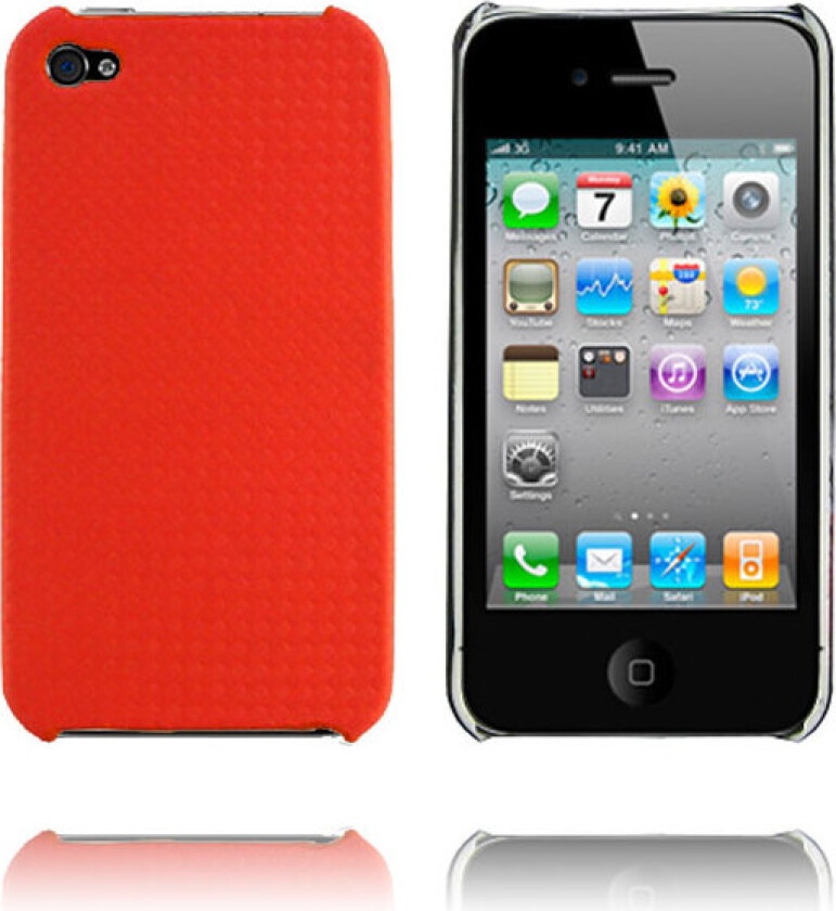 India (Rød) iPhone 4 Deksel