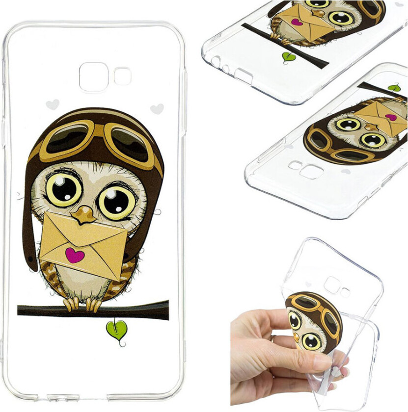 Galaxy J4 Plus beskyttelses deksel av TPU med printet mønster - ugle mønster