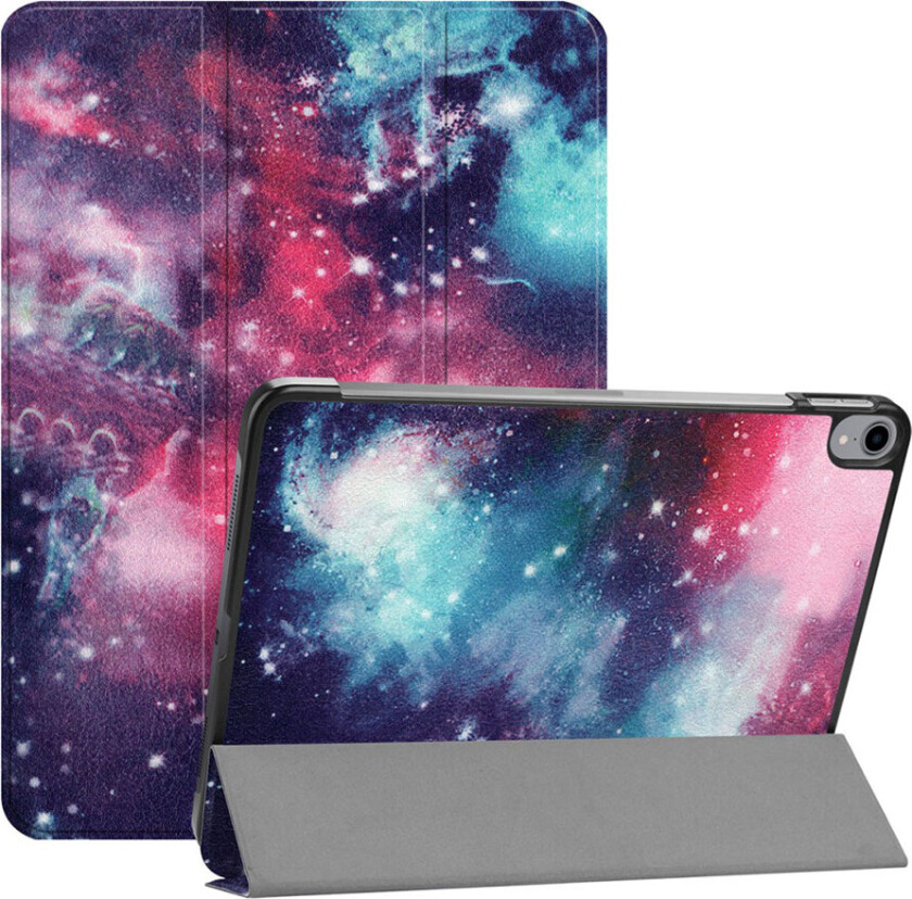 iPad Pro 11 beskyttelses deksel av syntetisk skinn med printet mønster - galakse mønster