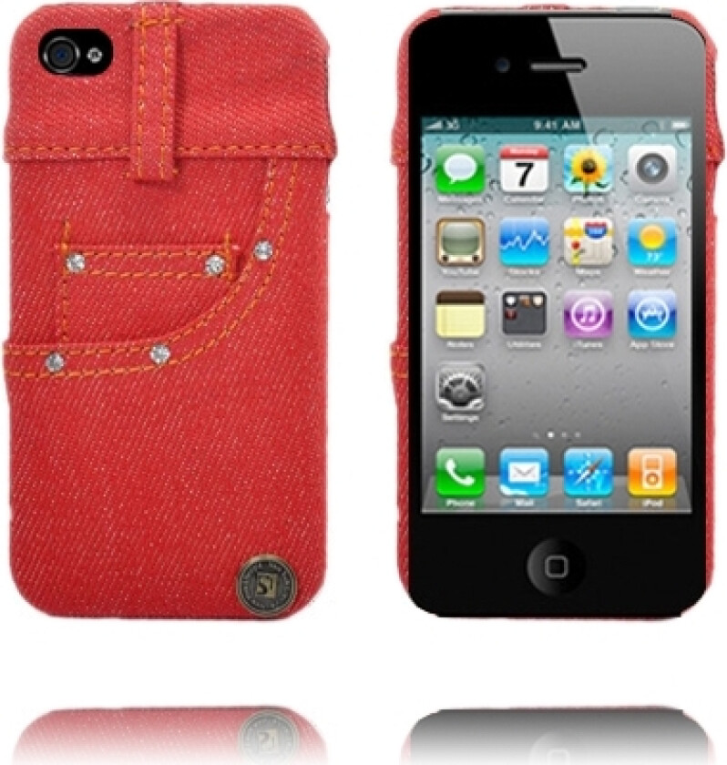 Cool Jeans (Front Rød) iPhone 4 Deksel