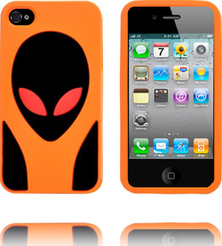 Alien Invasion (Oransje) iPhone 4S Deksel