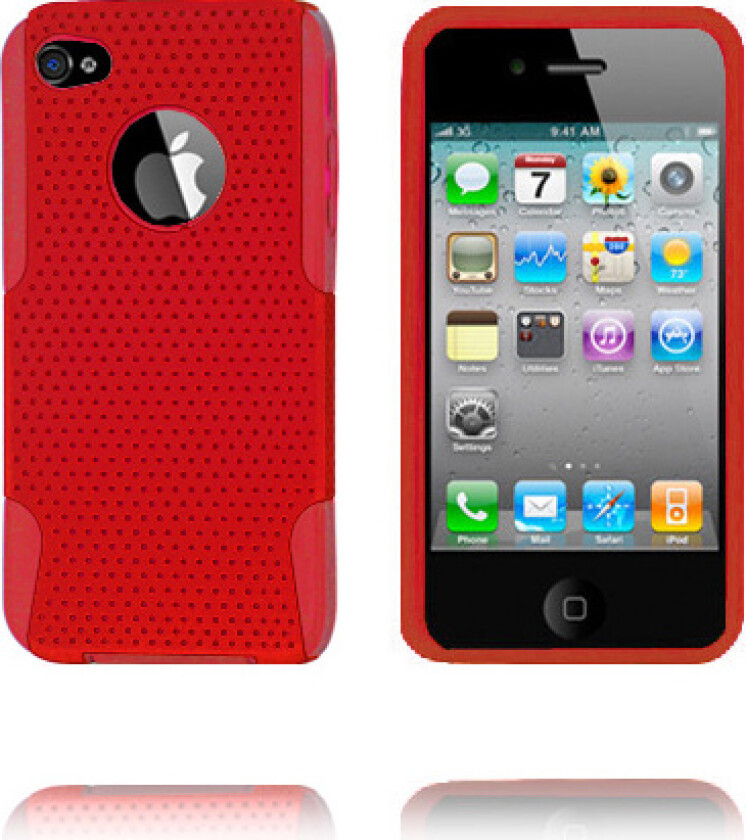 Neutronic (Rød) iPhone 4 Deksel