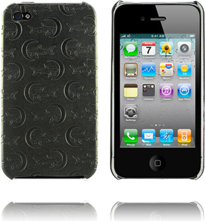 Moon (Sort) iPhone 4 Deksel