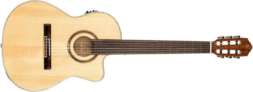 Ortega Rce138-T4 Klassisk Gitar 4/4 Size, Thin, Med Mik, Slim Neck